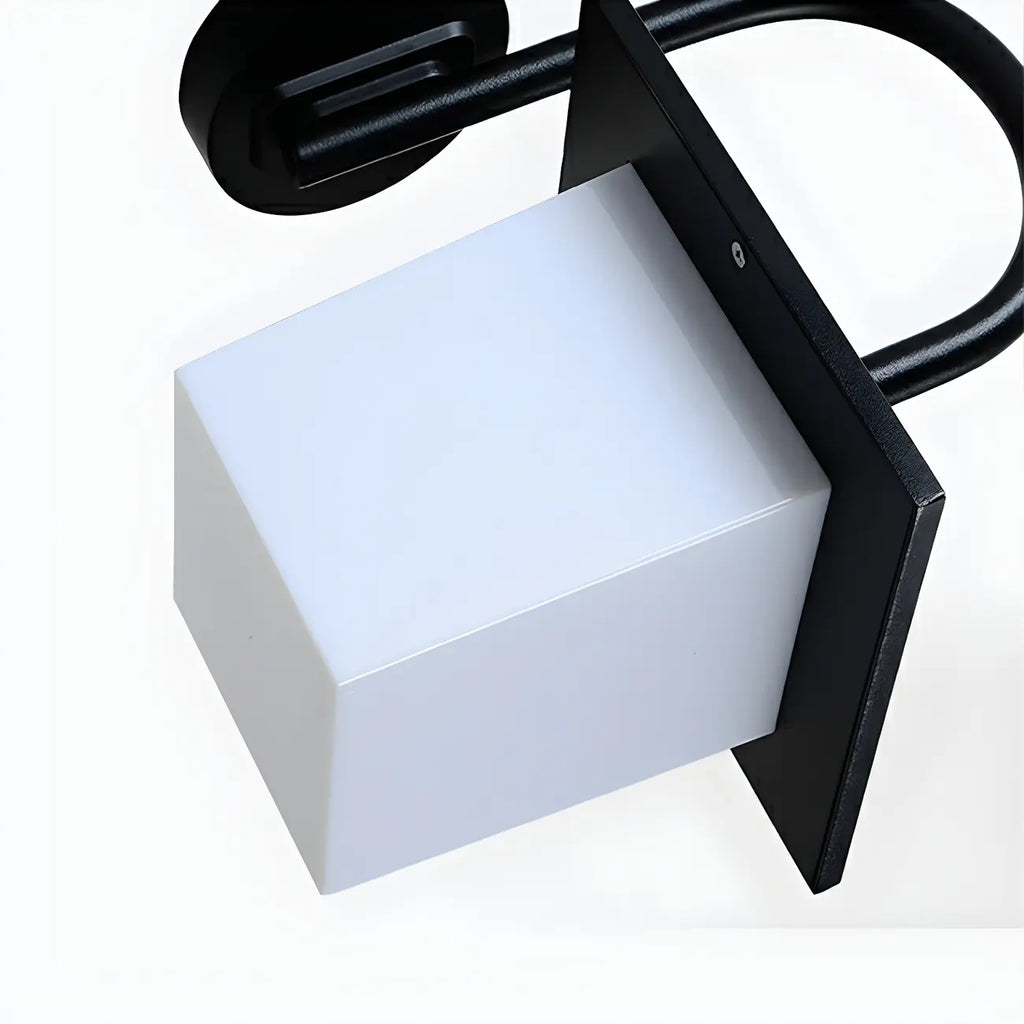 Mini Modern Outdoor Wall Light LED Square Plastic Shade