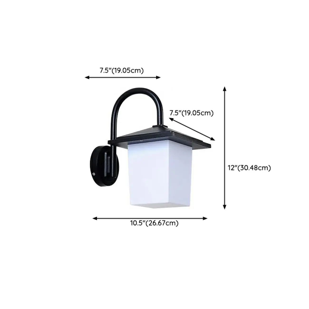 Mini Modern Outdoor Wall Light LED Square Plastic Shade