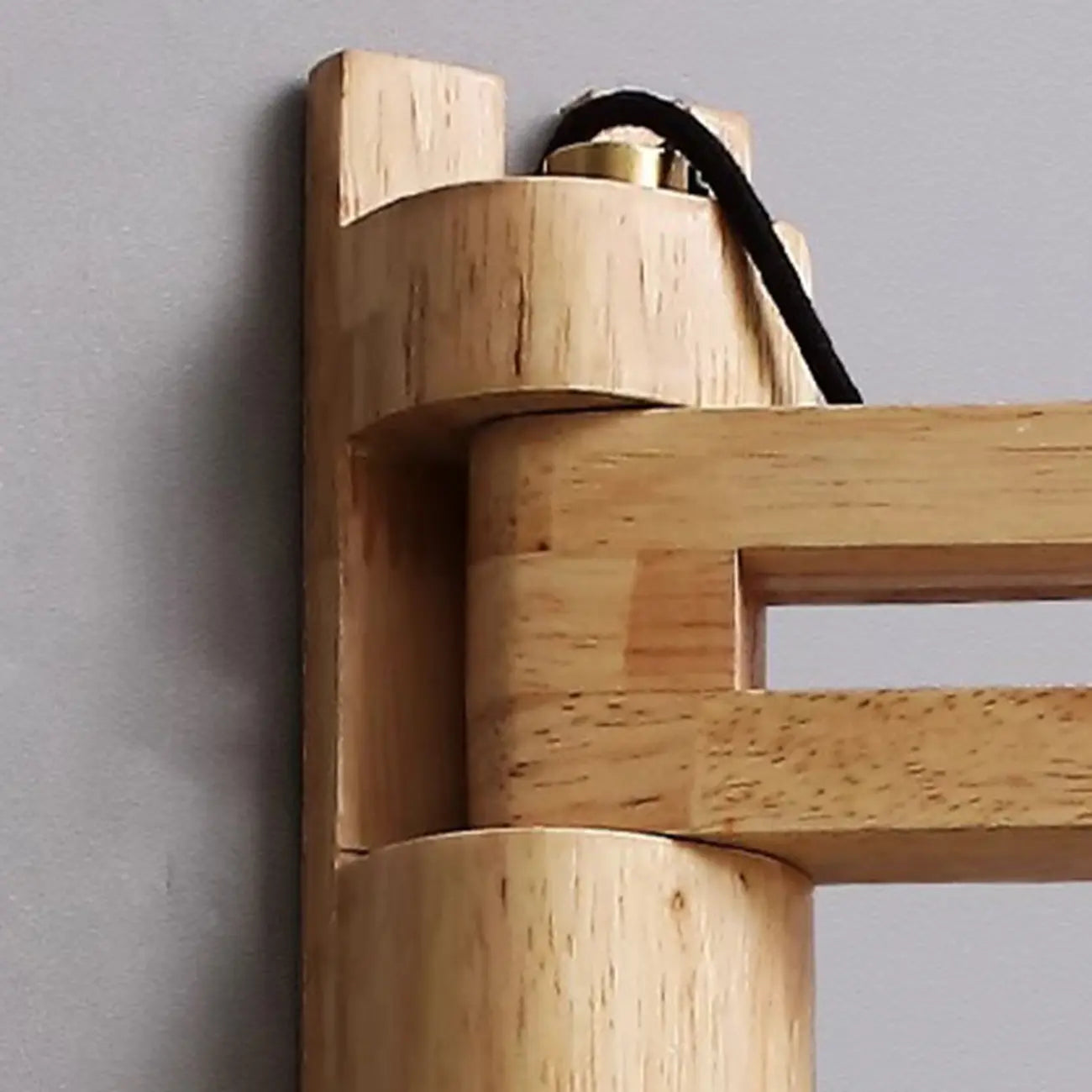 Natural Wood Vintage Stylish Shade Swing Arm Wall Light