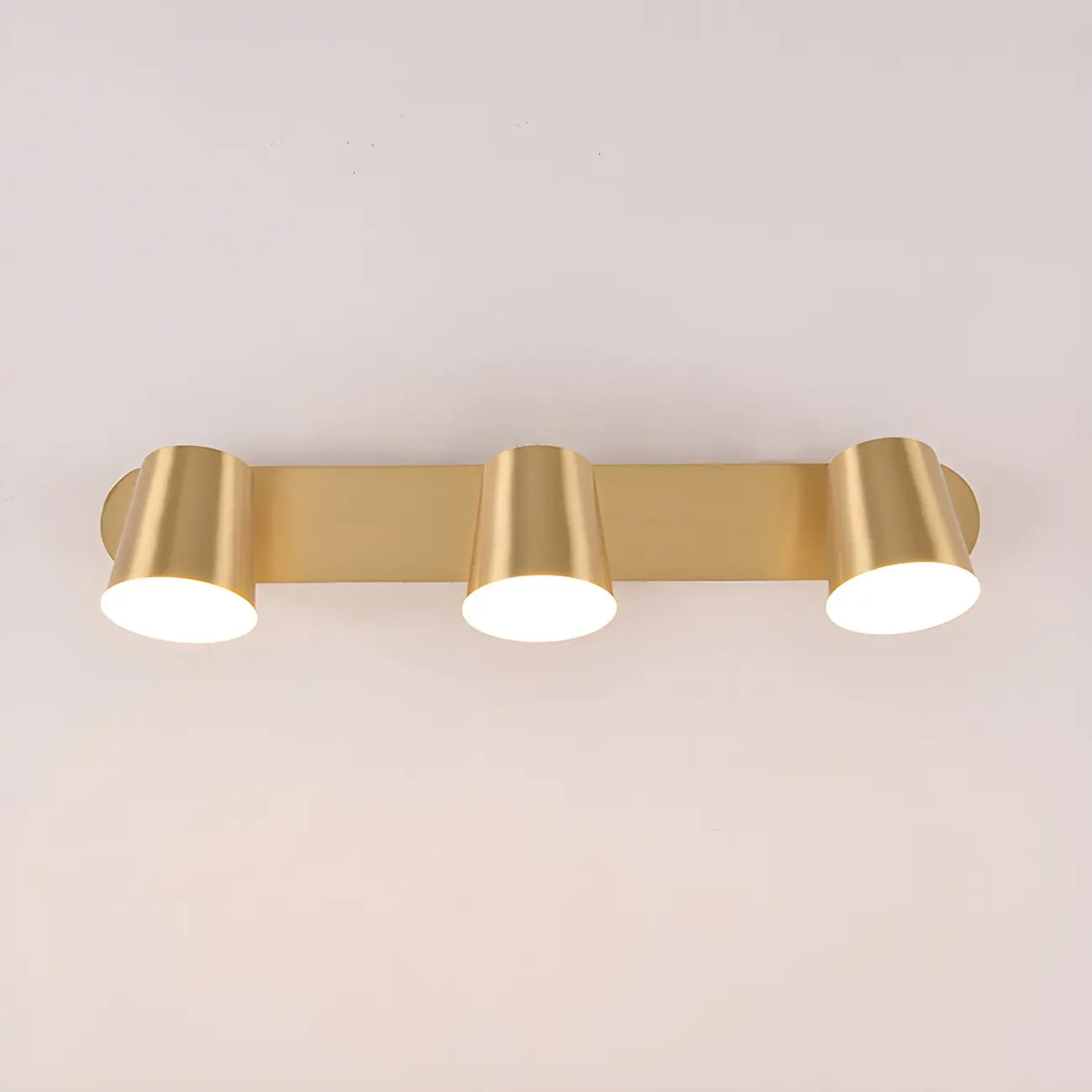 Geometric Dimmable Black Vanity Light  with 3-Light