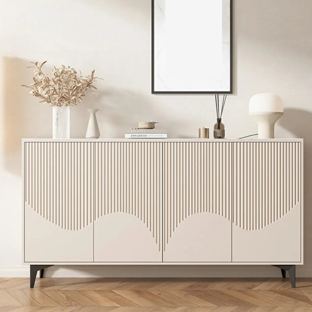 Hallway White Wood Shoe Cabinet with Slate