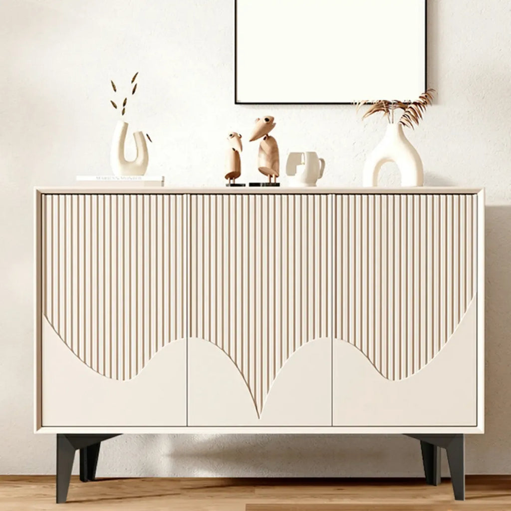 Hallway White Wood Shoe Cabinet with Slate