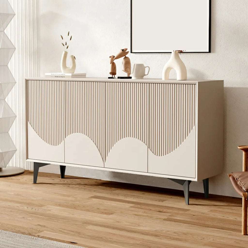 Hallway White Wood Shoe Cabinet with Slate