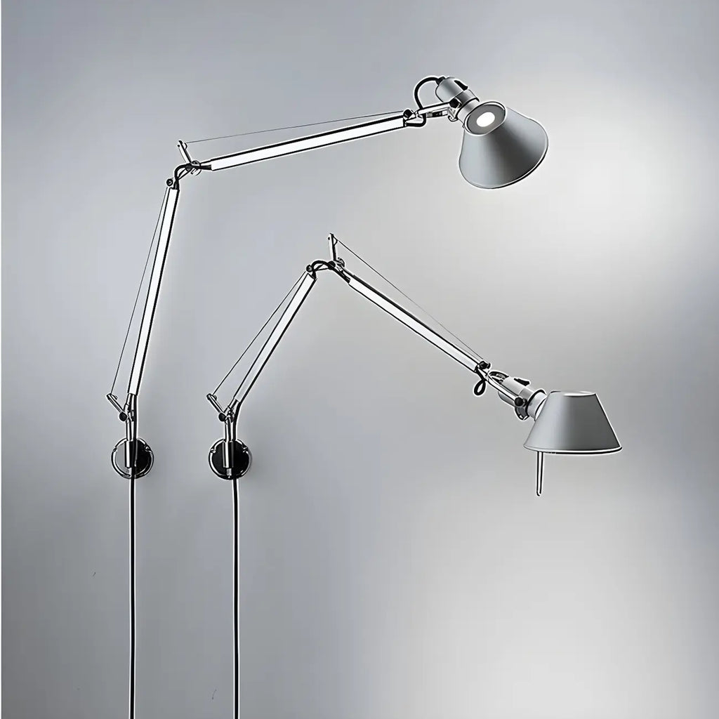 28.5 Modern Black Swing Arm Wall Light for Interior Spaces