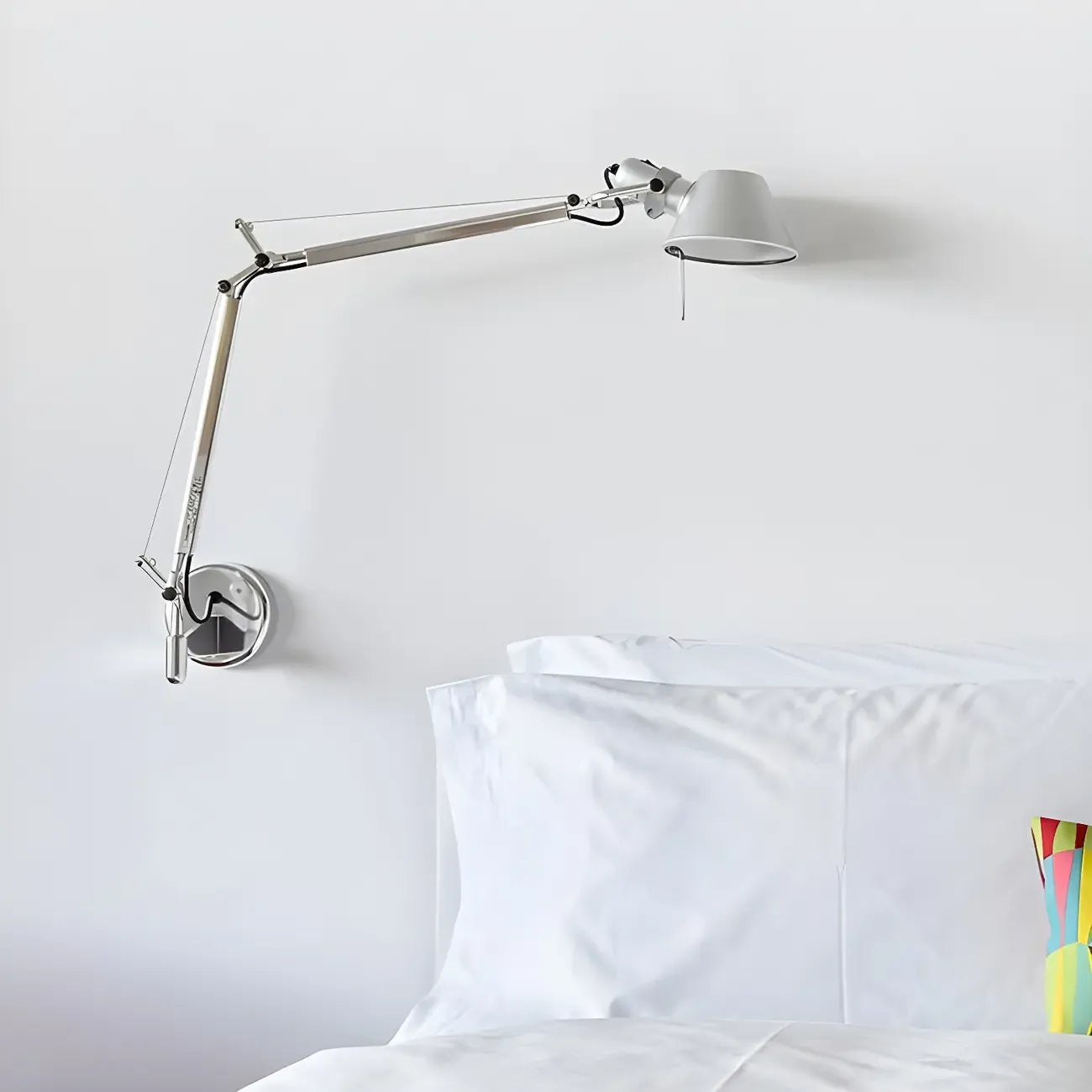 28.5 Modern Black Swing Arm Wall Light for Interior Spaces