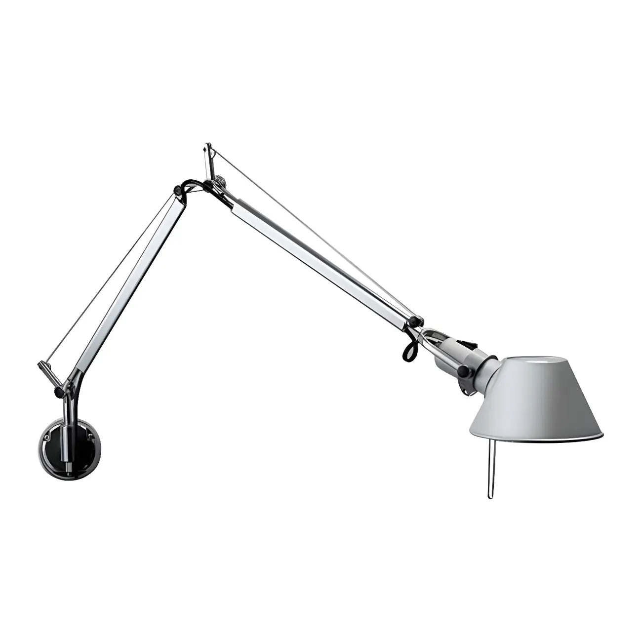 28.5 Modern Black Swing Arm Wall Light for Interior Spaces