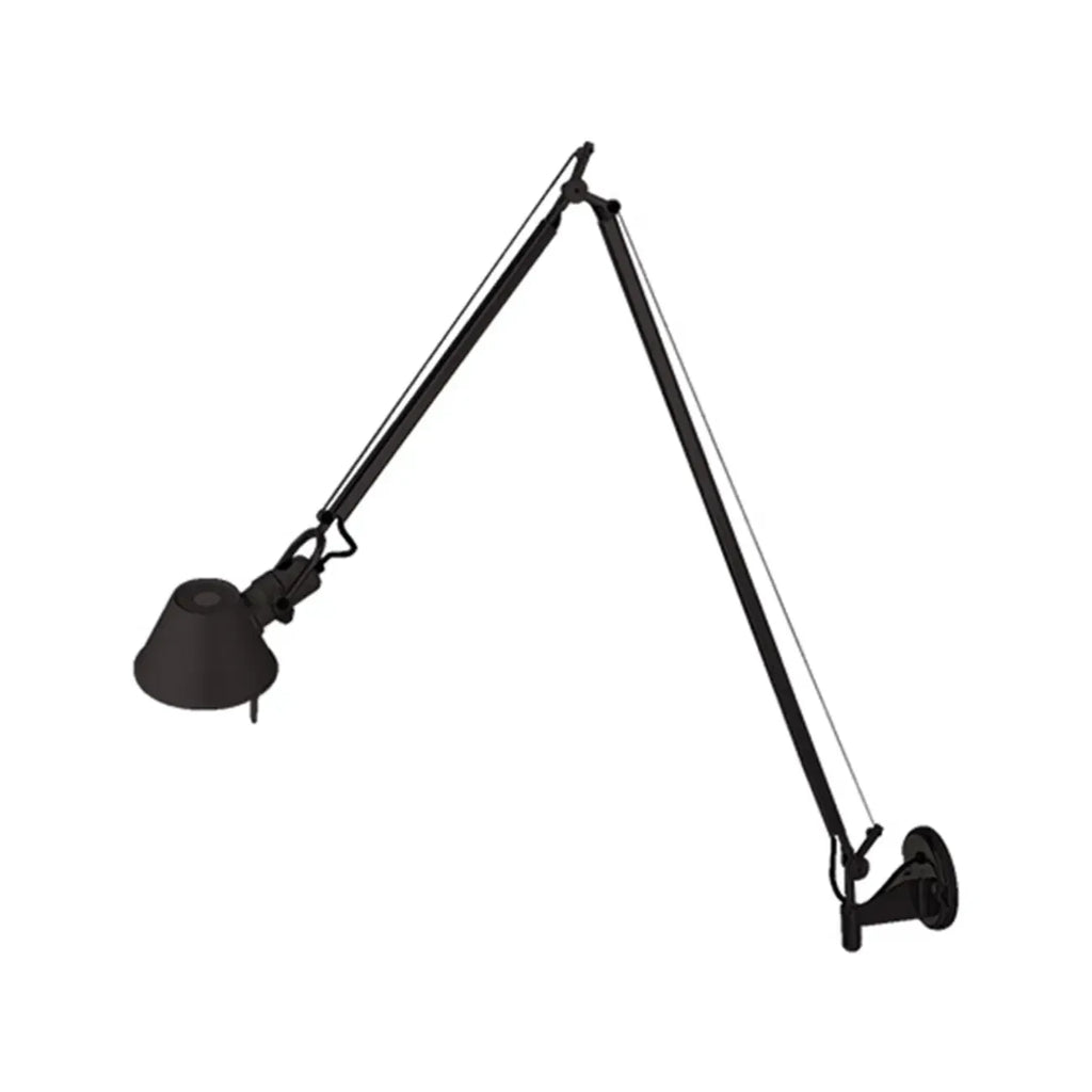 28.5 Modern Black Swing Arm Wall Light for Interior Spaces