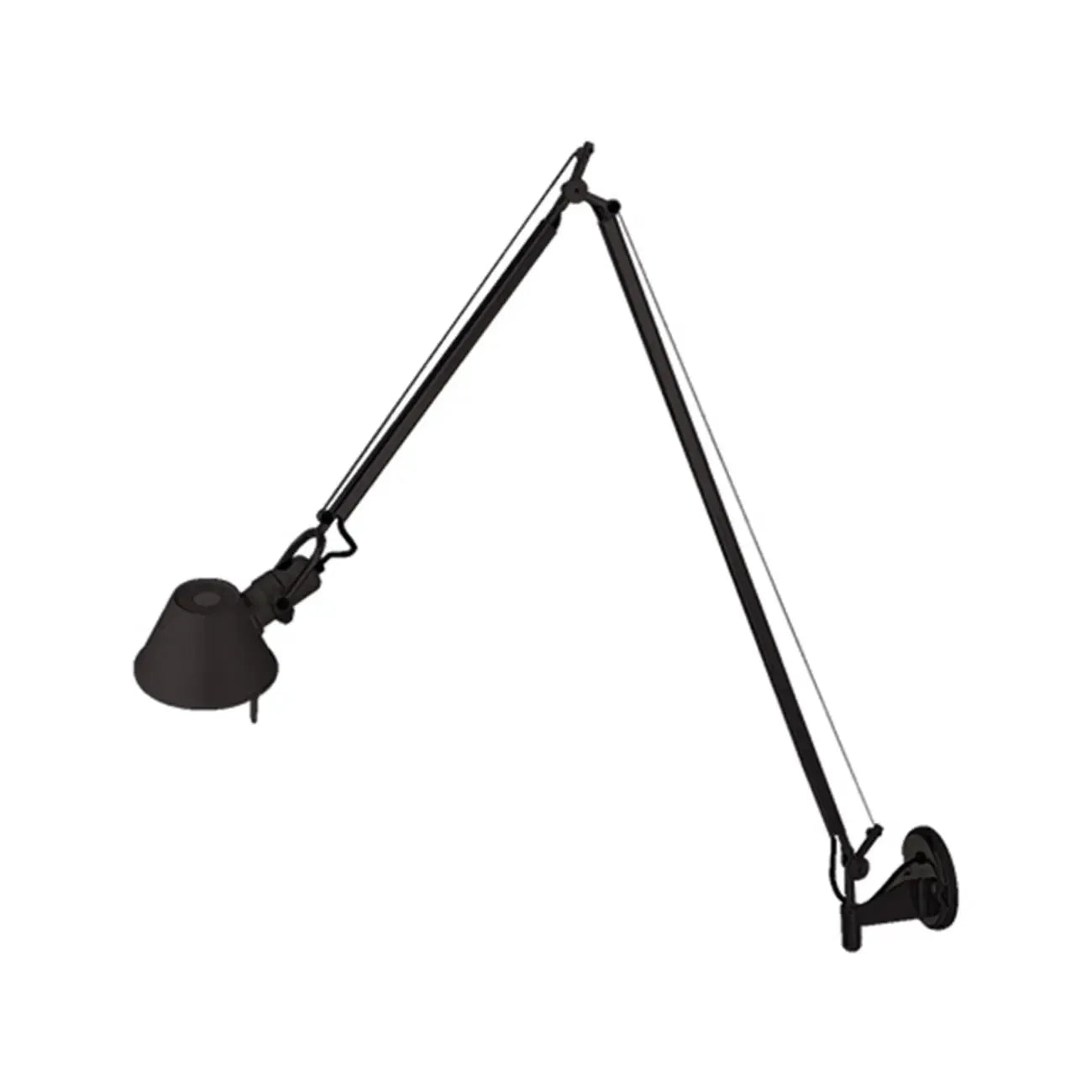 28.5 Modern Black Swing Arm Wall Light for Interior Spaces