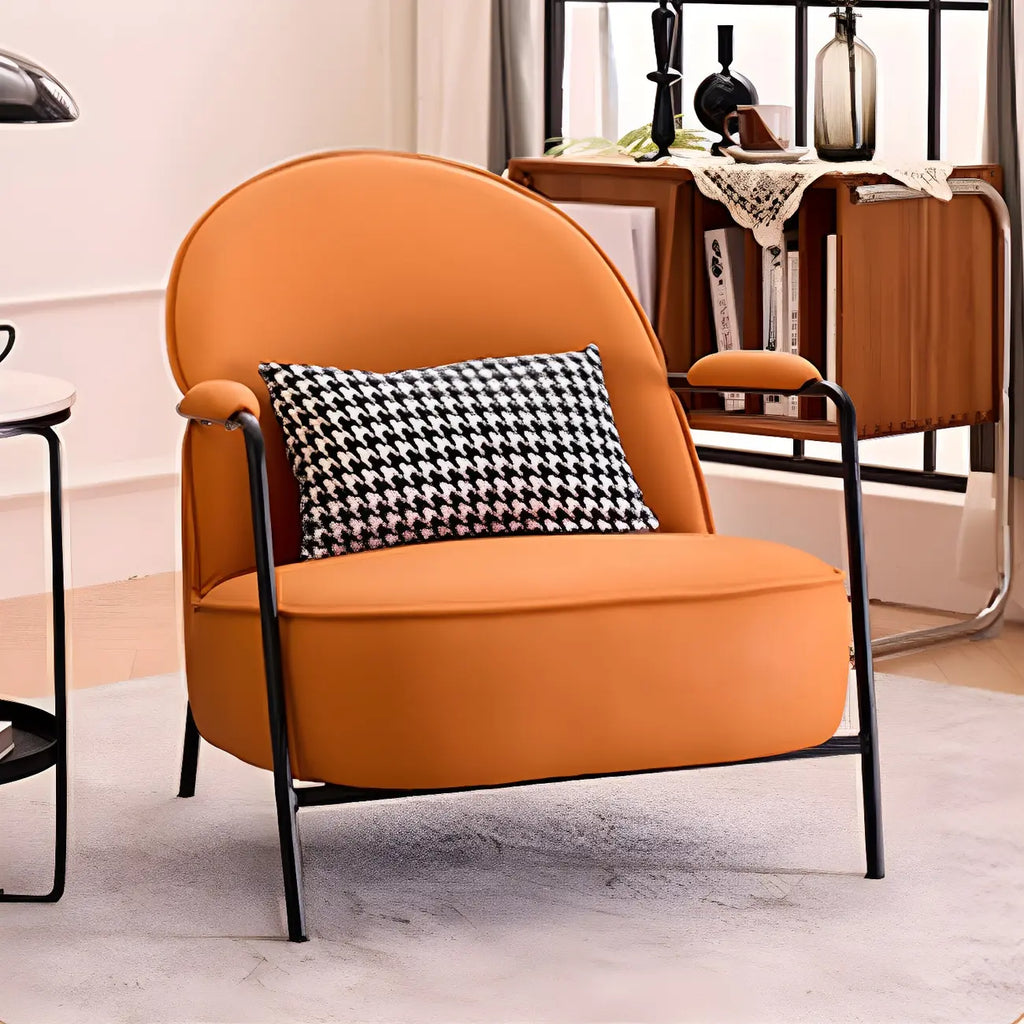 Modern Leather Arm Chair, Water-Resistant, Anti-Scratch