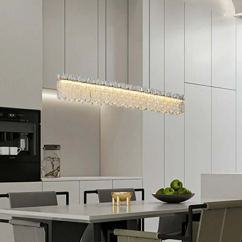 Modern Glass 3 Dimming LED Island Pendant Light for Kitchen