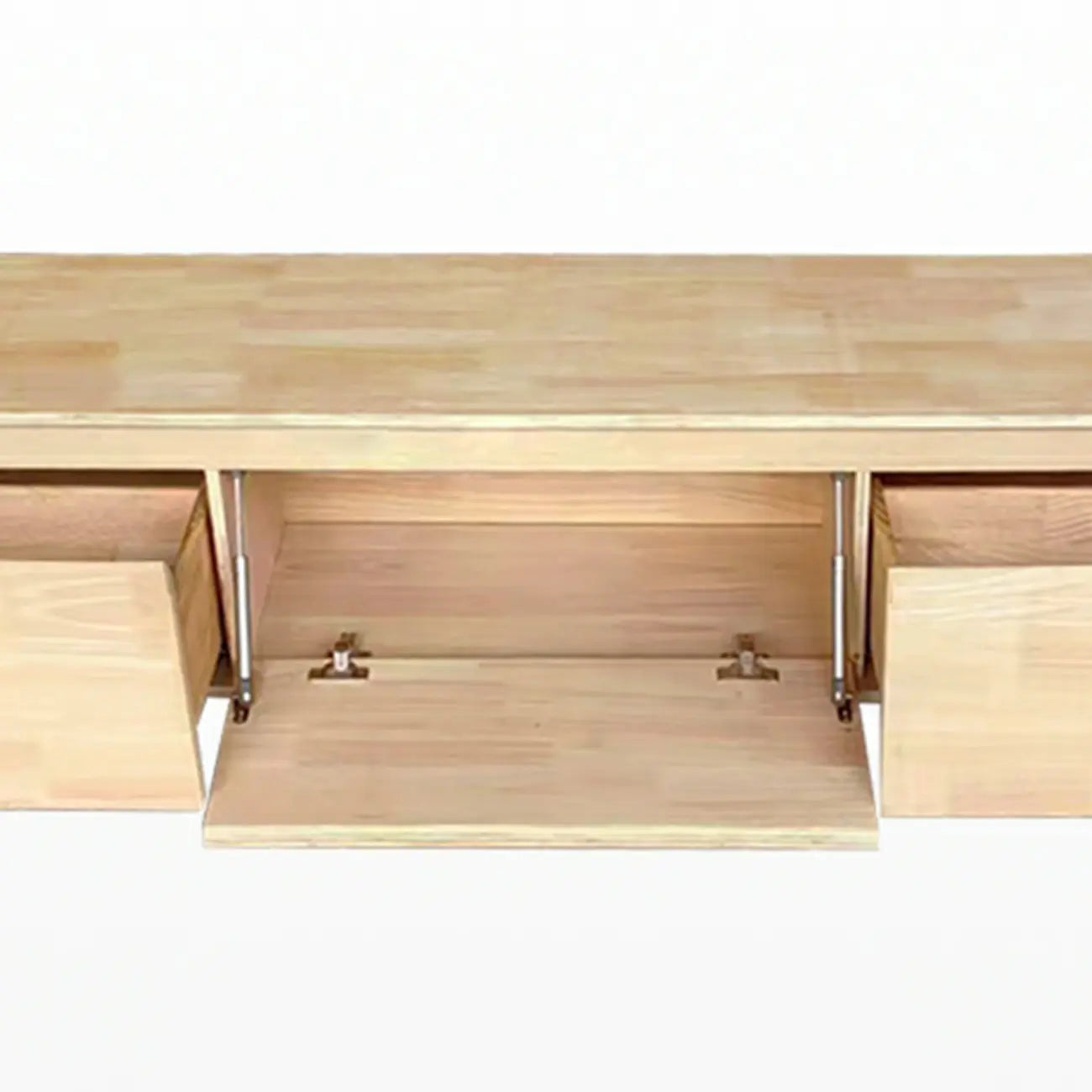 71 Modern White Stone Top TV Stand with Cable Management