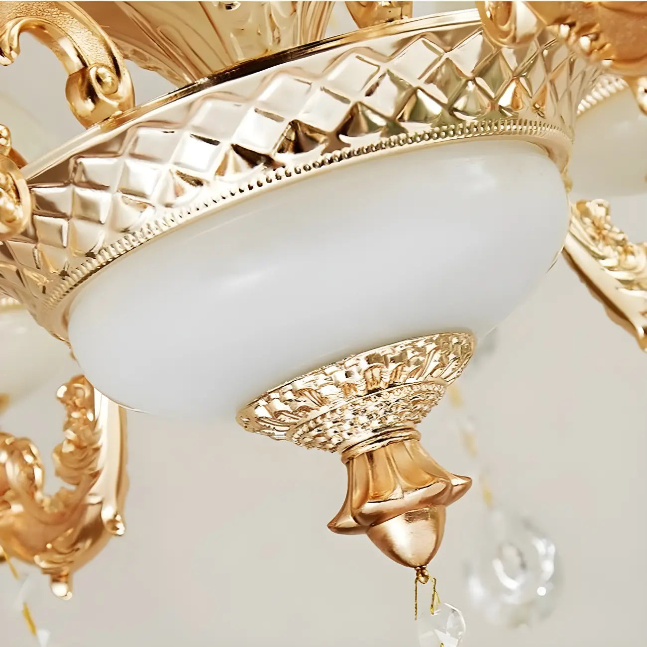 Large Gold Multi-Tier up Light Crystal Pendant Ceiling Chandelier