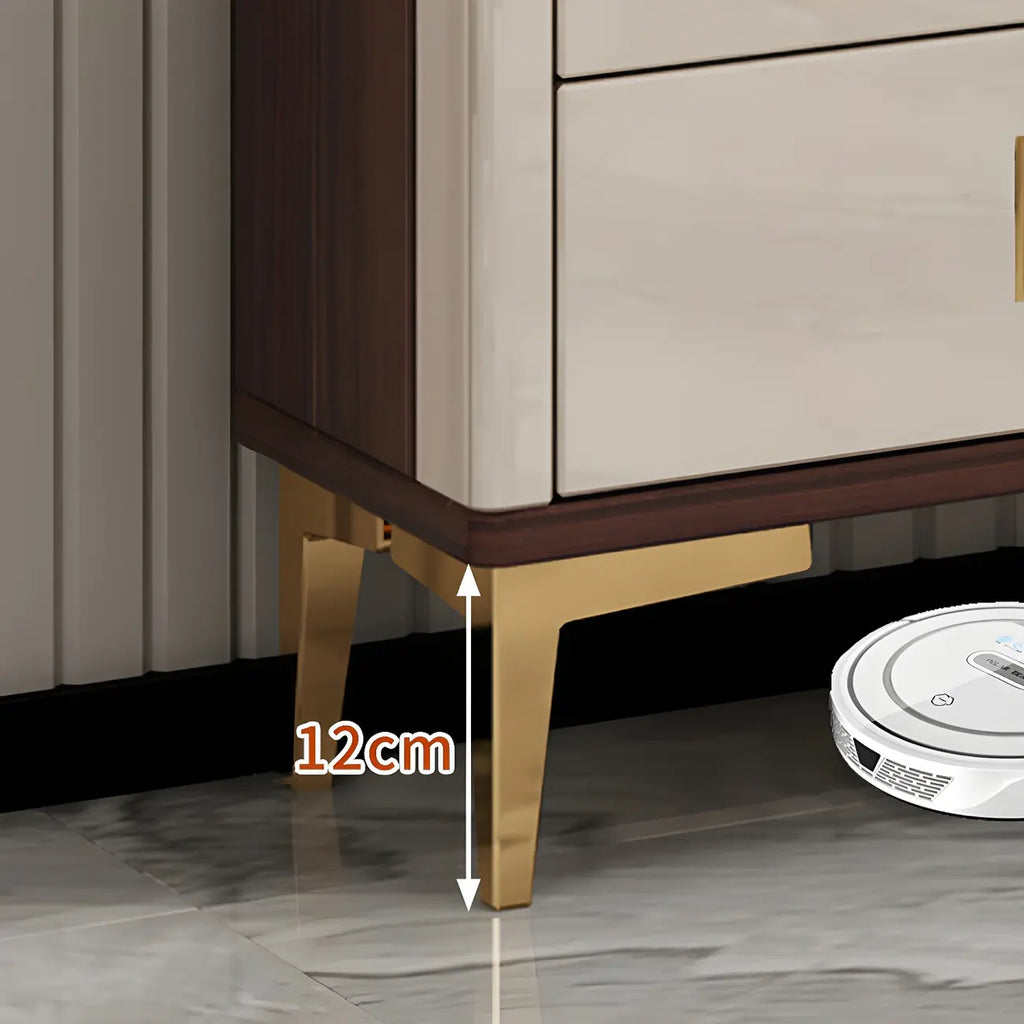 Rectangular Wood Entryway Beige Shoe Storage Cabinet