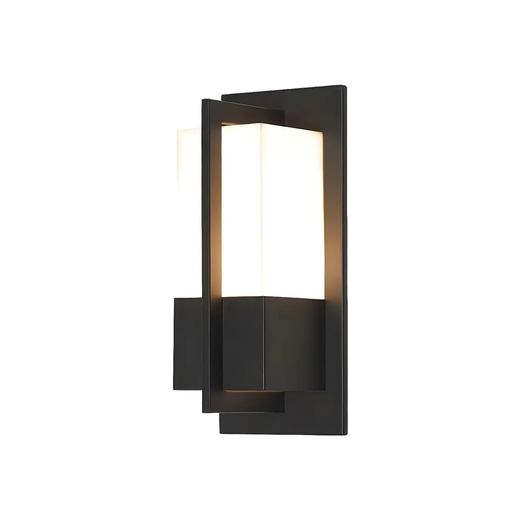 Modern Black Rectangle LED Outdoor Wall Light
