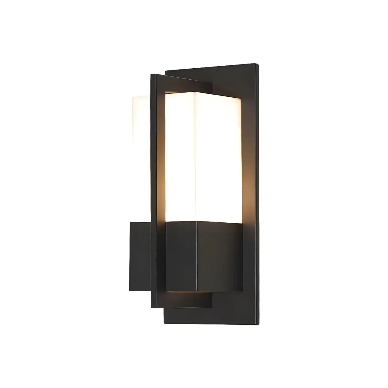 Modern Black Rectangle LED Outdoor Wall Light