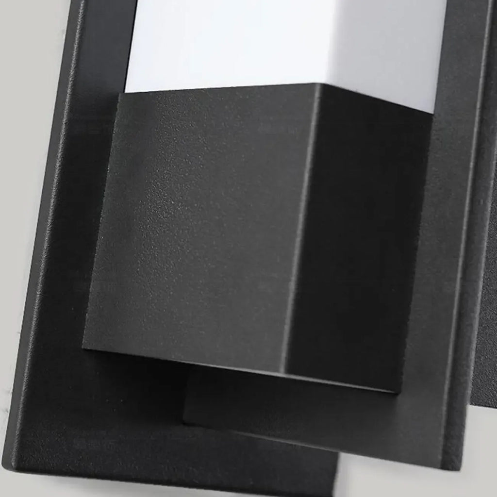 Modern Black Rectangle LED Outdoor Wall Light