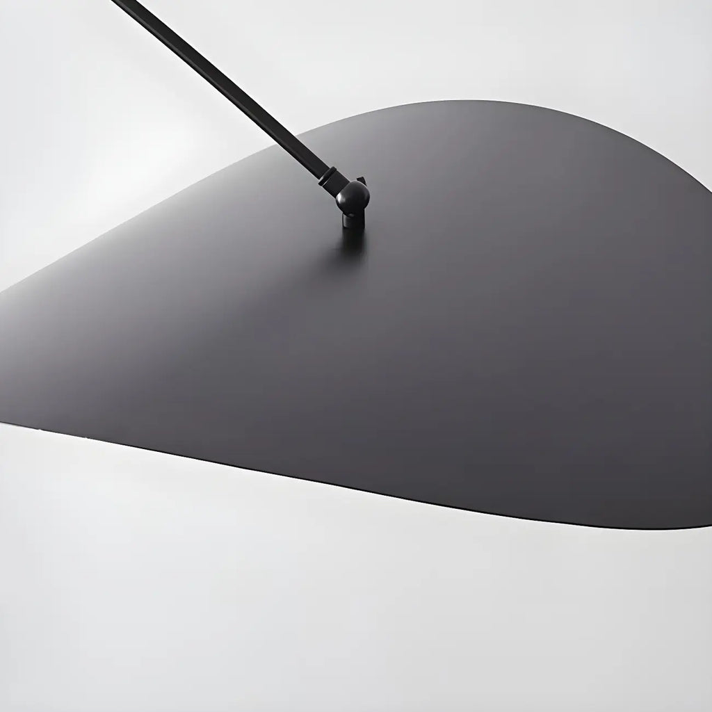 Elegant Black Metal Ambient Lighting Swing Arm Wall Light