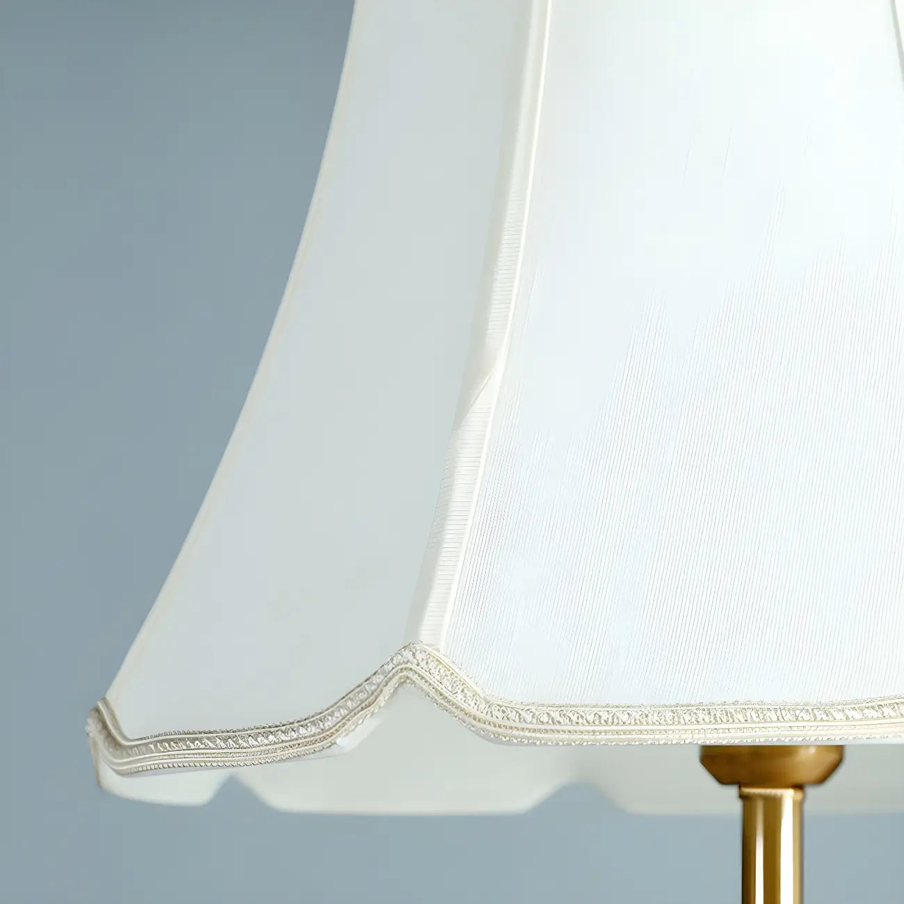 Modern Gold LED Floor Lamp with Round Shelf for Living Room