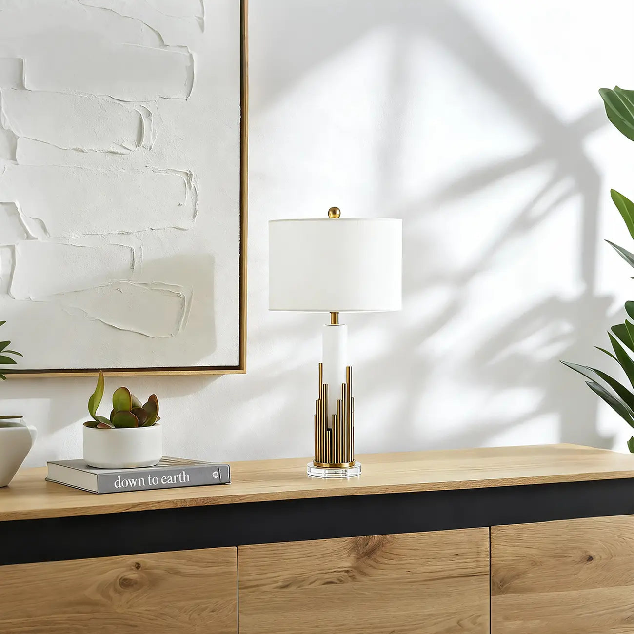 Modern Alabaster Stone LED Table Lamp for Living Room