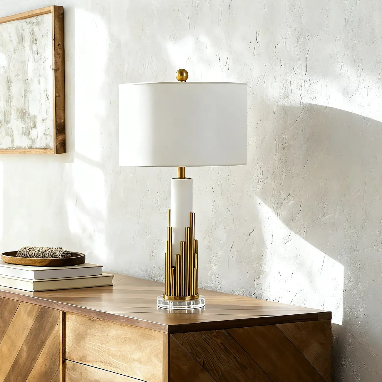 Modern Alabaster Stone LED Table Lamp for Living Room
