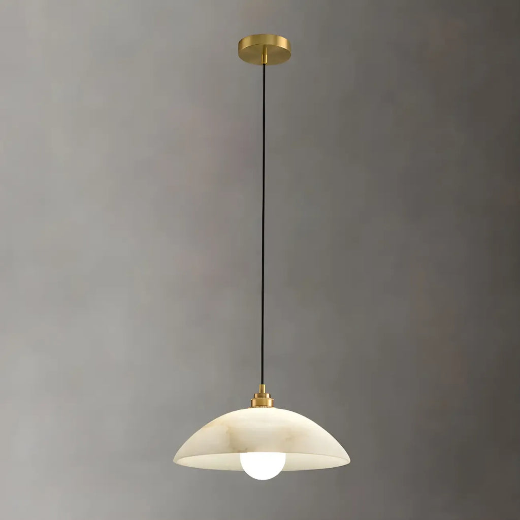 Modern Gold Stone Dome Pendant Light for Kitchen Island