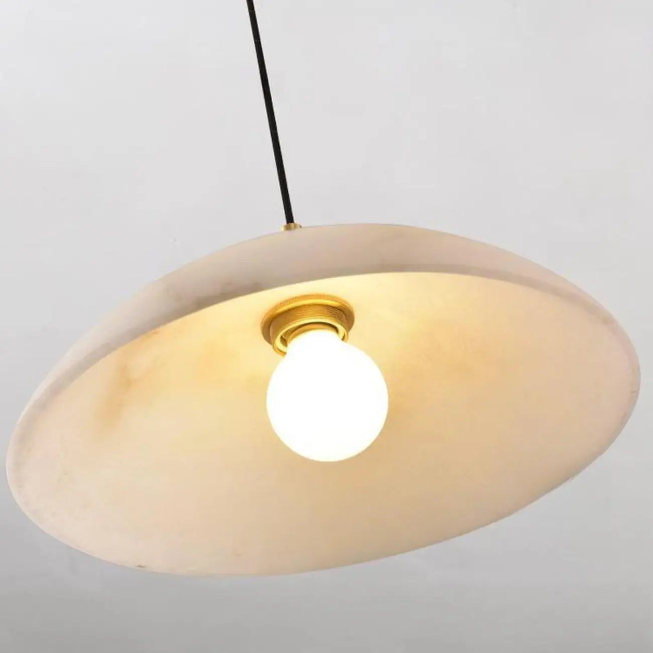 Modern Gold Stone Dome Pendant Light for Kitchen Island