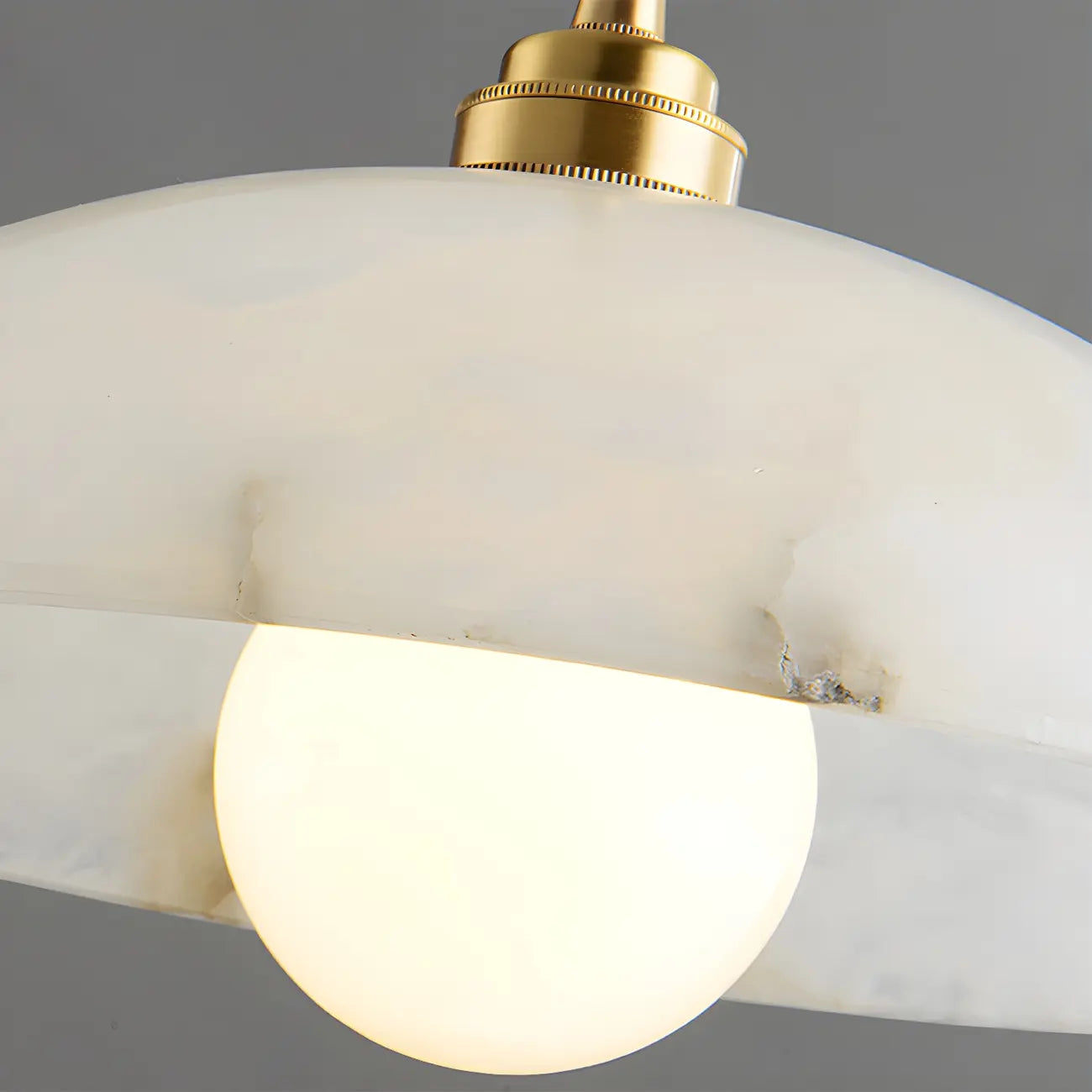 Modern Gold Stone Dome Pendant Light for Kitchen Island