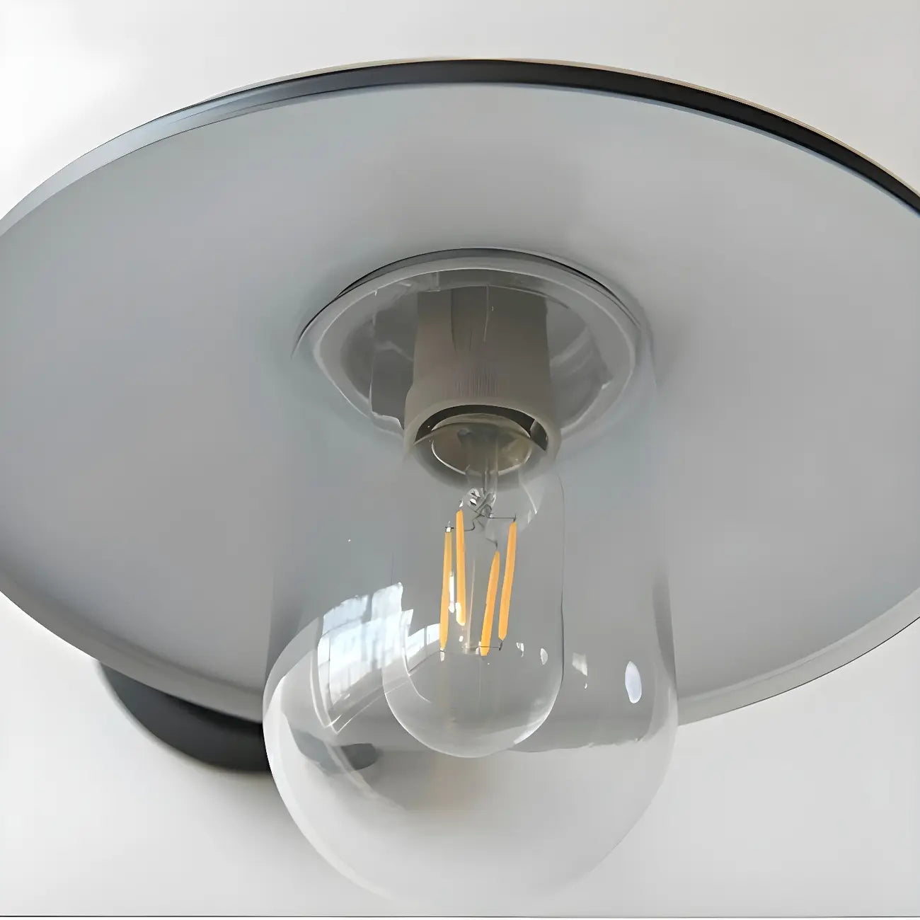 Industrial Gooseneck Down Shade Glass Outdoor Wall Light