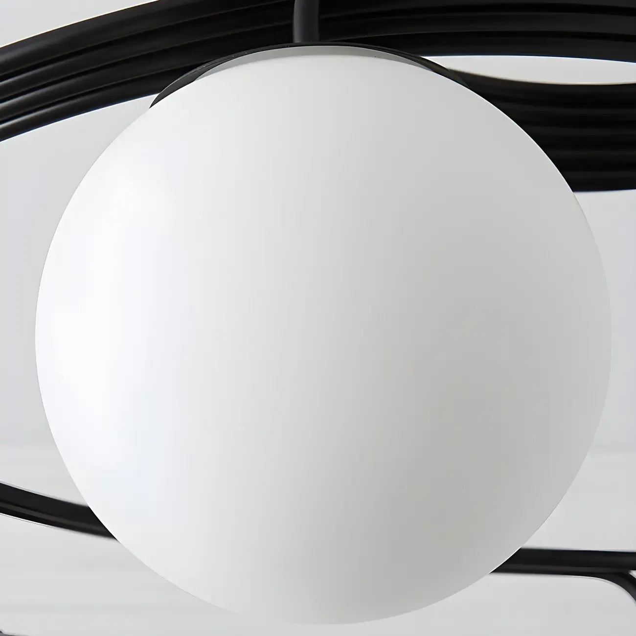 Modern Globe Bulb Orb Metal Semi Flush Ceiling Light