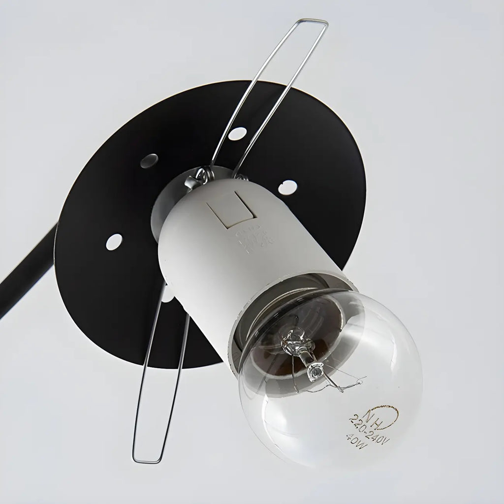 Modern Globe Bulb Orb Metal Semi Flush Ceiling Light