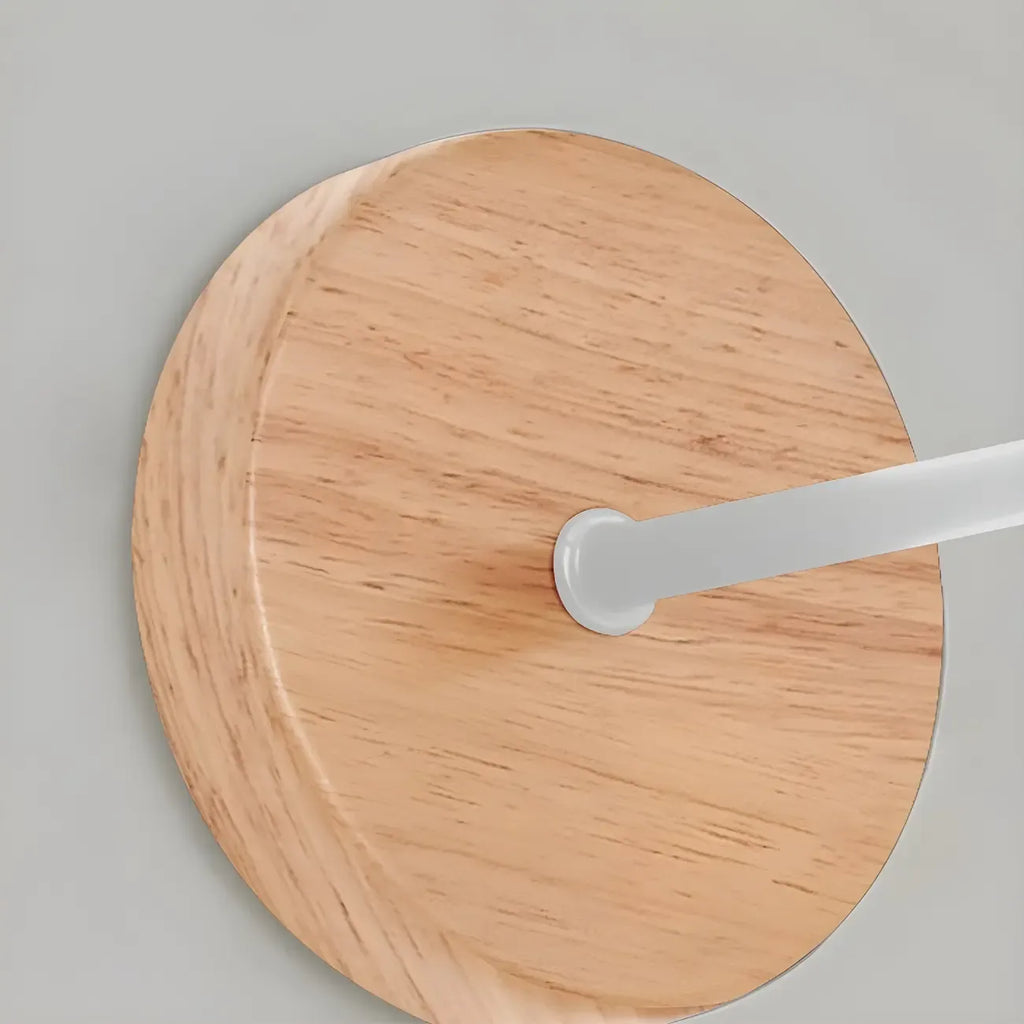 Simple Wood Glass Floral Shade Wall Sconce