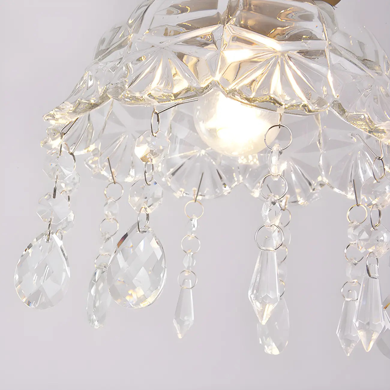 Contemporary LED Brass Semi-Flush Ceiling Light for Home