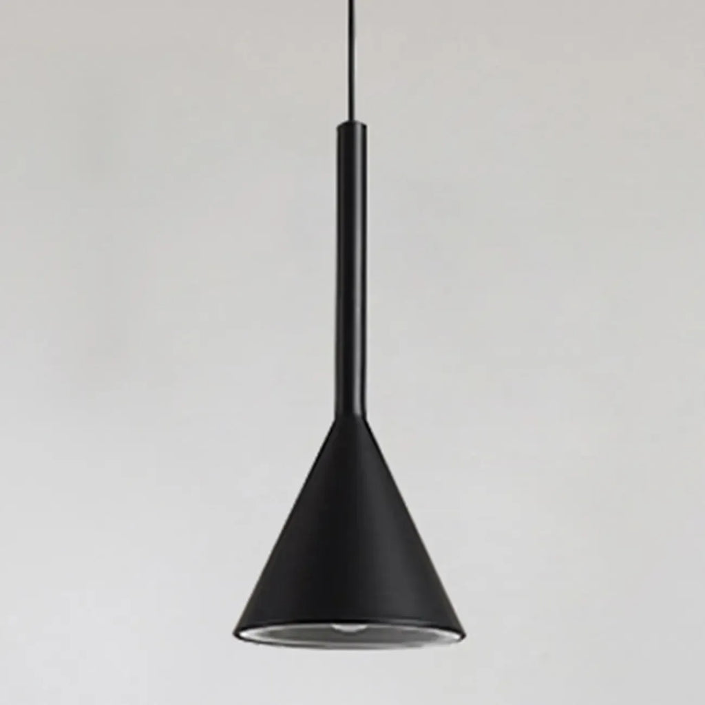 Aluminum Cone Minimalist Gray Bedroom Pendant Light