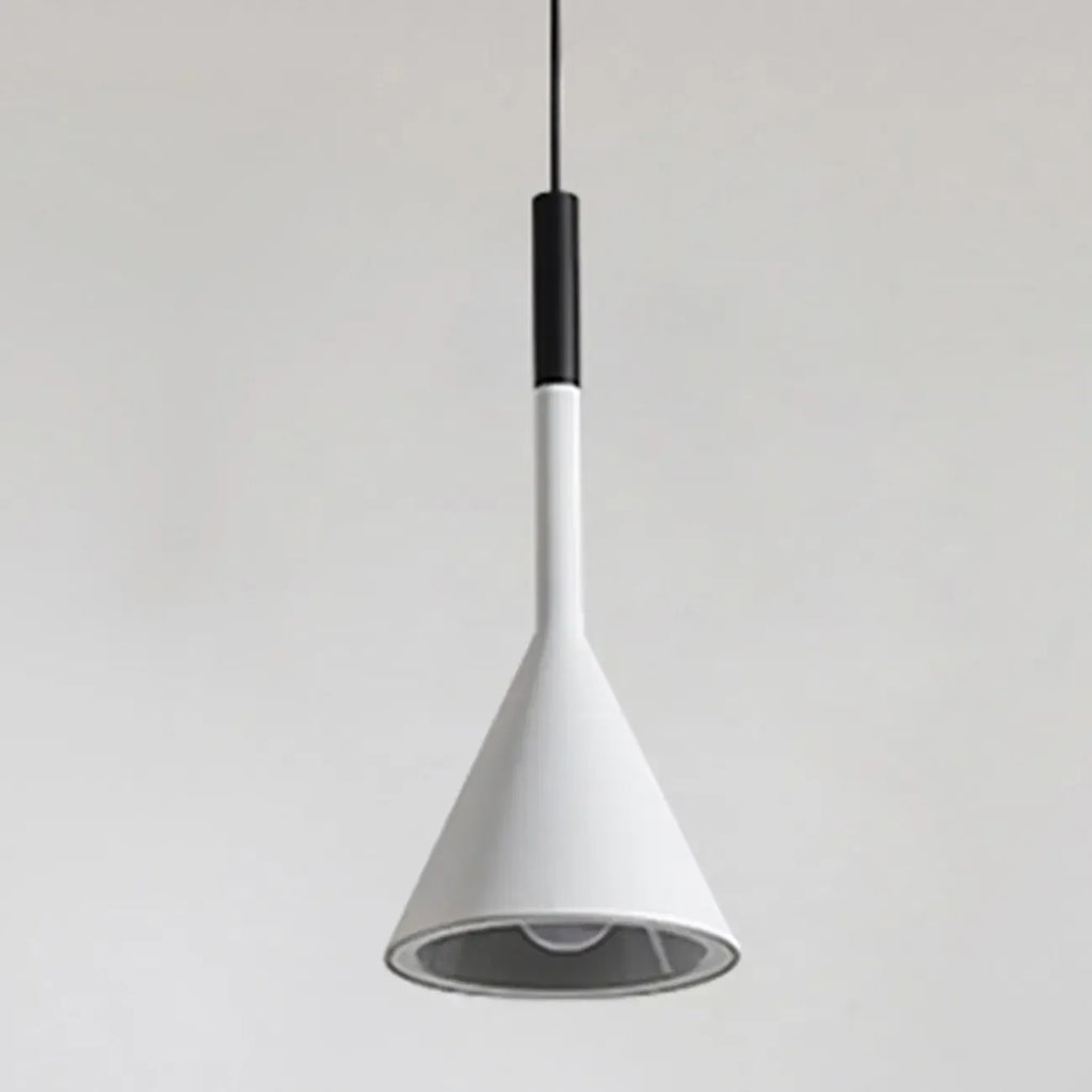 Aluminum Cone Minimalist Gray Bedroom Pendant Light