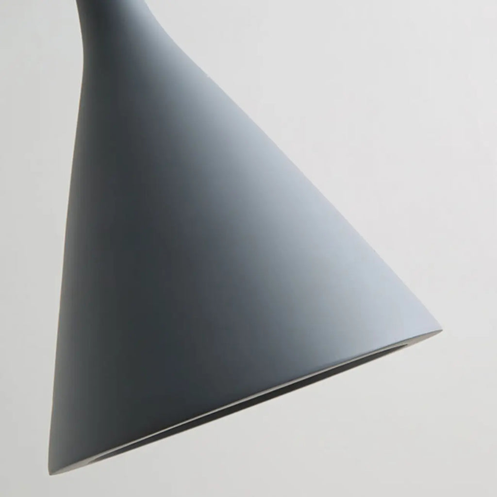 Aluminum Cone Minimalist Gray Bedroom Pendant Light