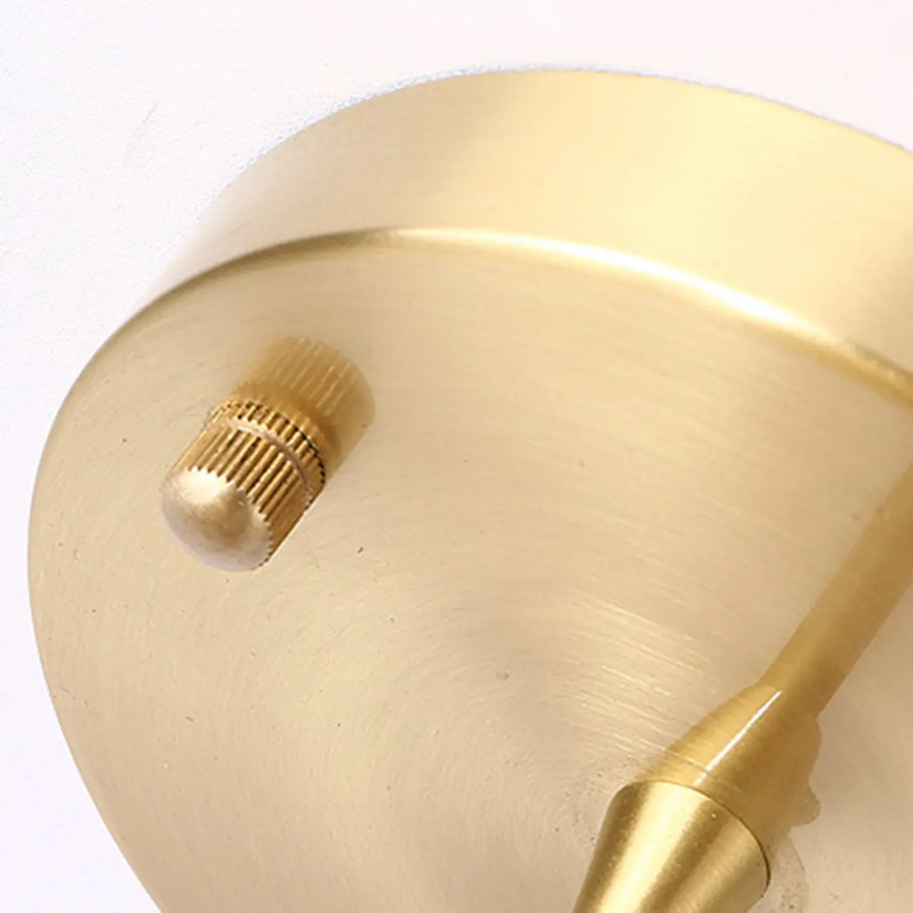 Minimalist Golden Cone Copper Semi Flush Ceiling Light