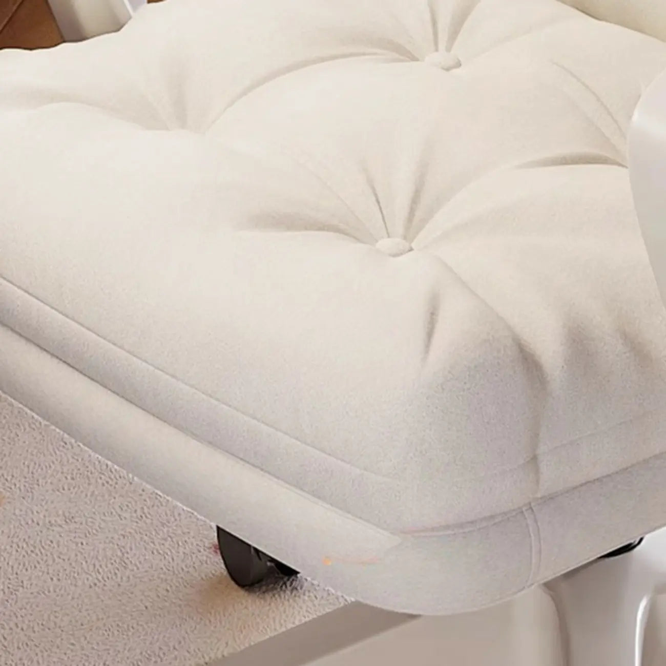 Modern White Leather Swivel Ergonomic Office Chair