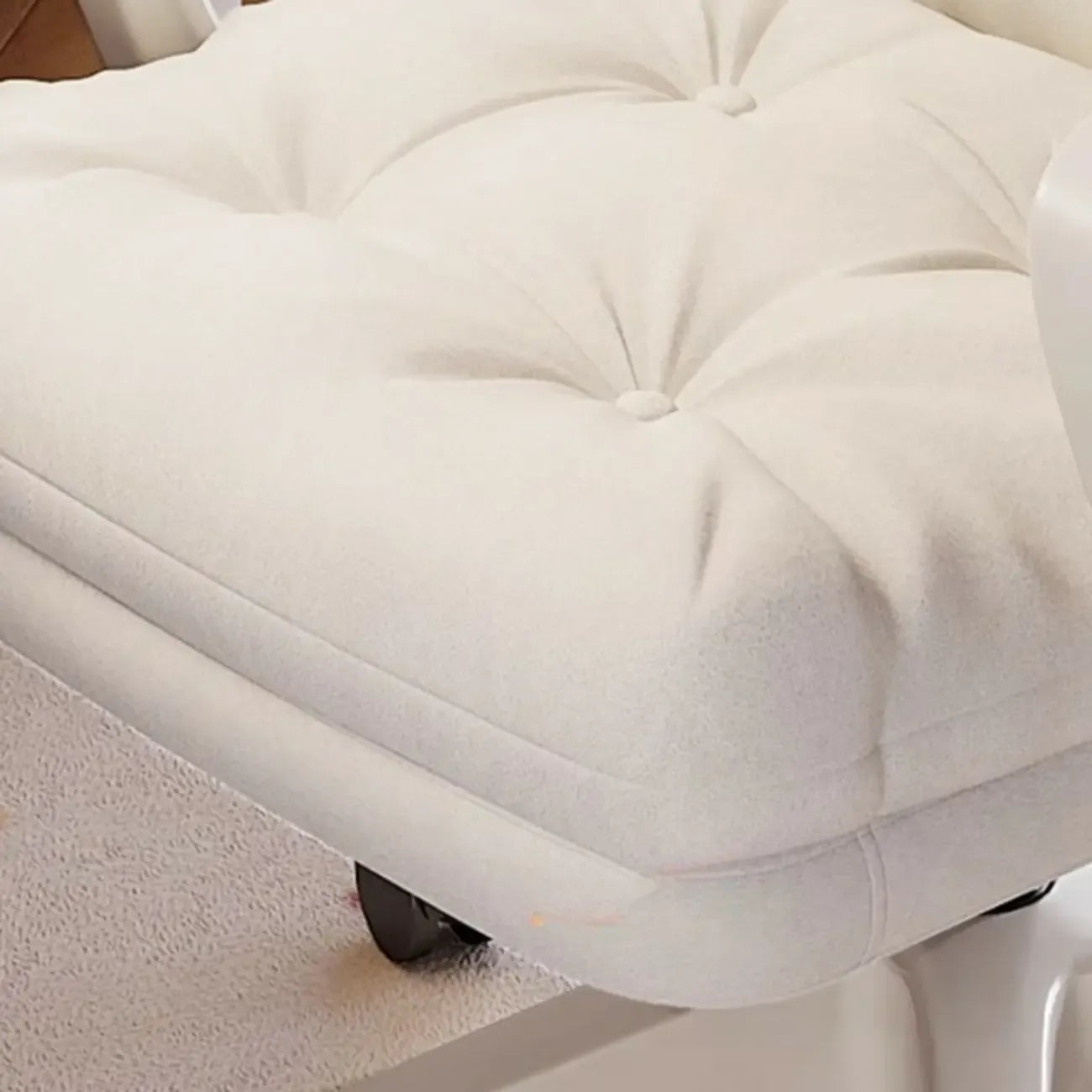 Modern White Leather Swivel Ergonomic Office Chair