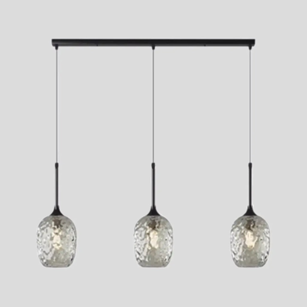 3-Light Glass Adjustable Pendant Lights for Kitchen