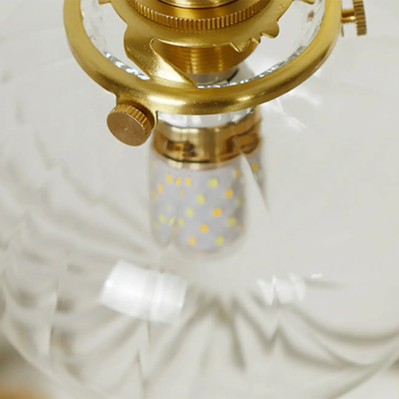 Transparent Globe Brass LED Wall Sconce for Hallway Lighting