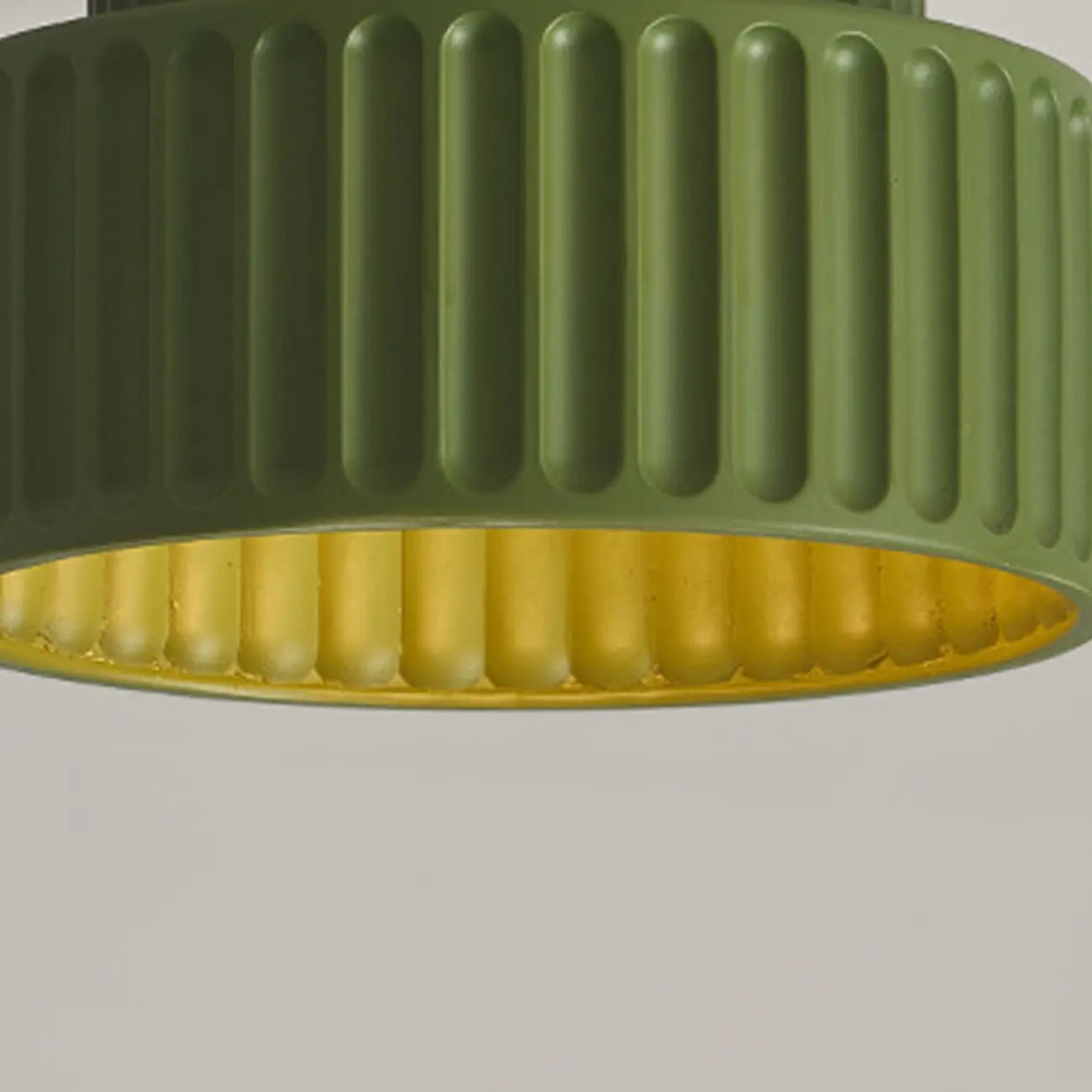 Minimalist Plastic Ribbed Cylinder Flush Mount Ceiling Light