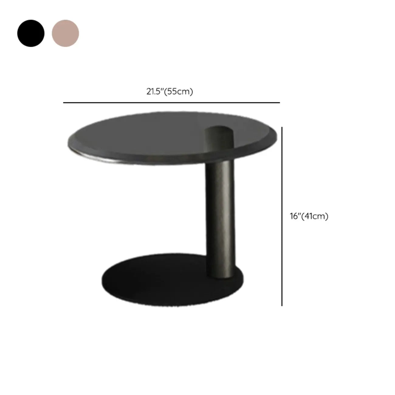 Tray Top Wood Walnut Abstract Base Round Coffee Table