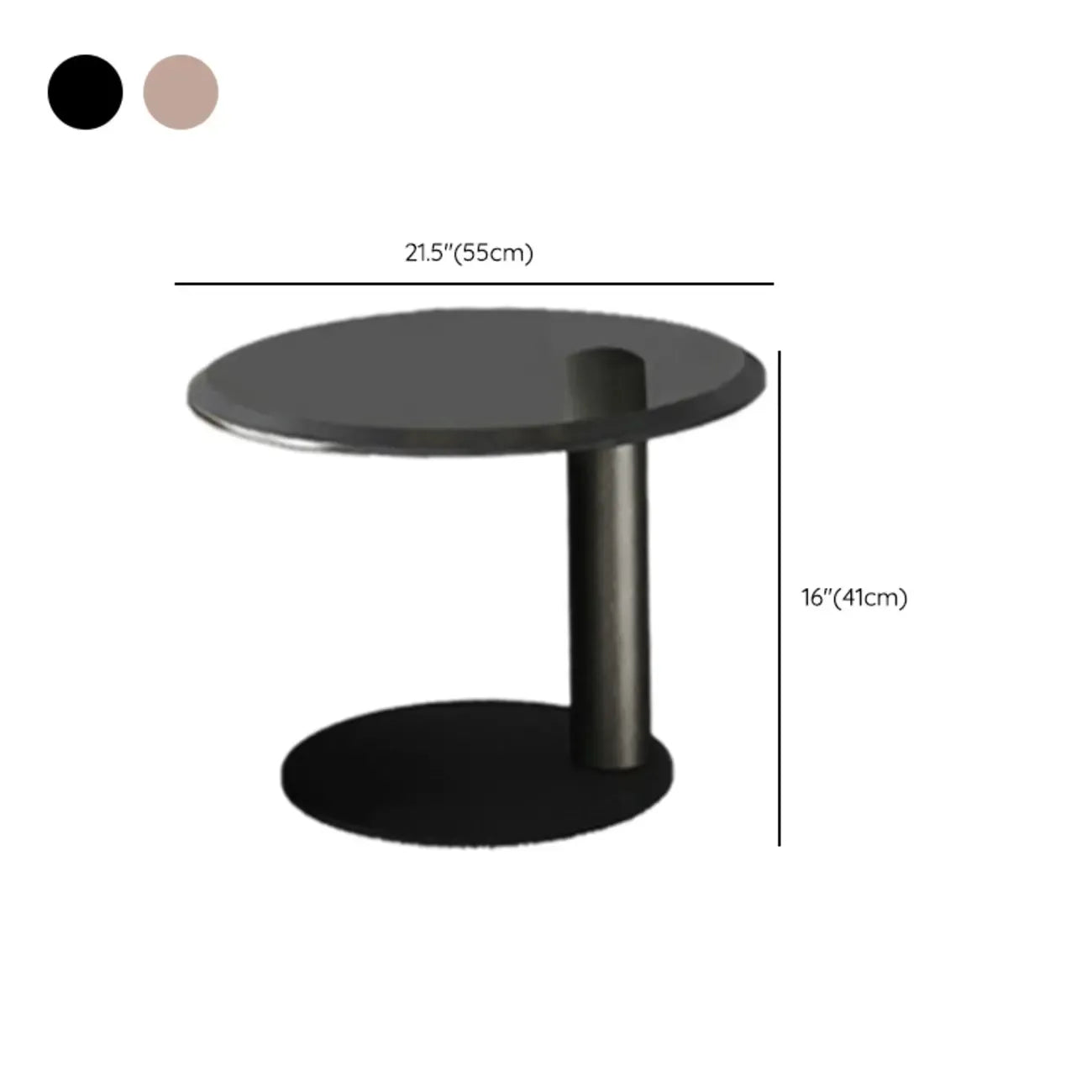 Tray Top Wood Walnut Abstract Base Round Coffee Table