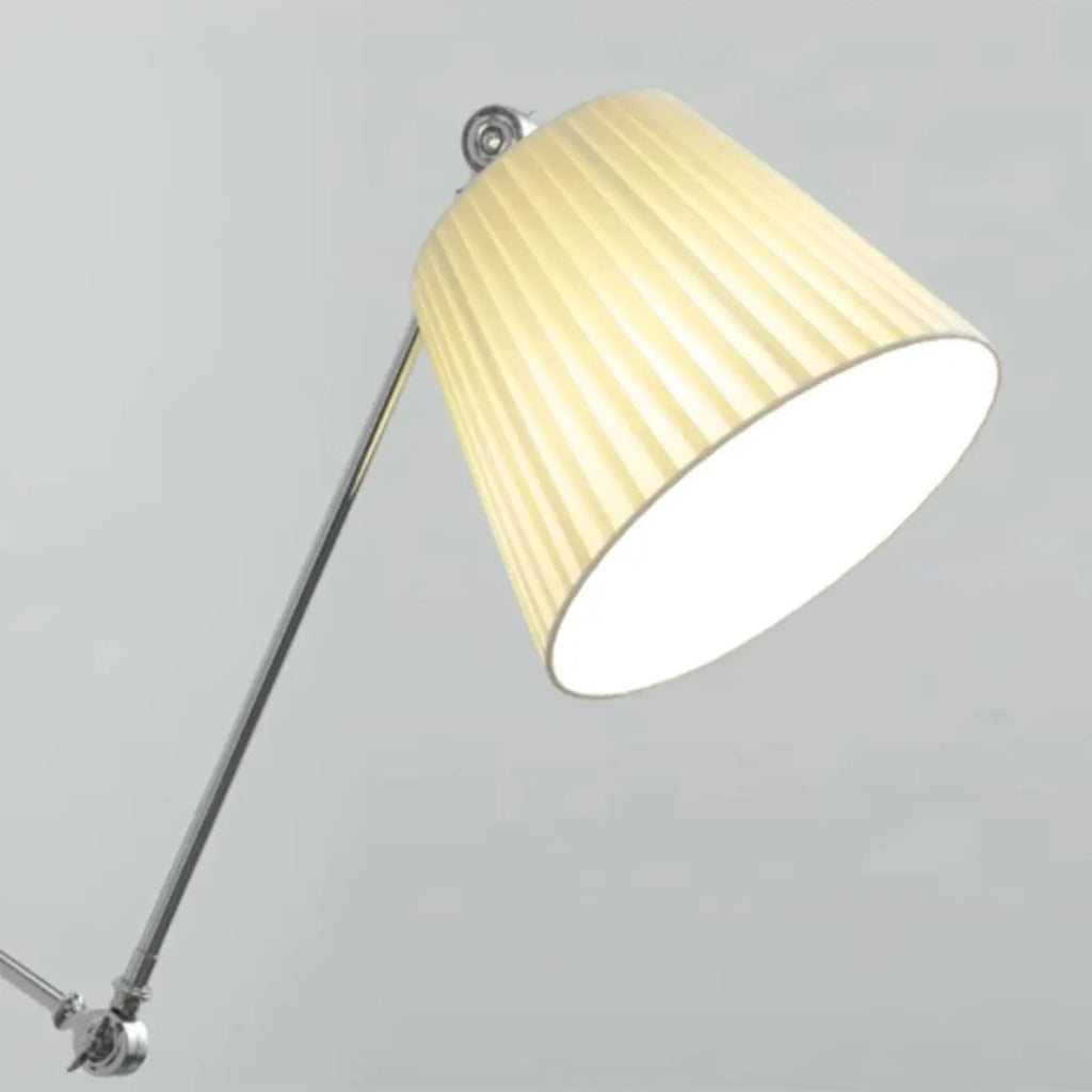 Cylinder Beige Swing Arm Wall Light for Learning Space