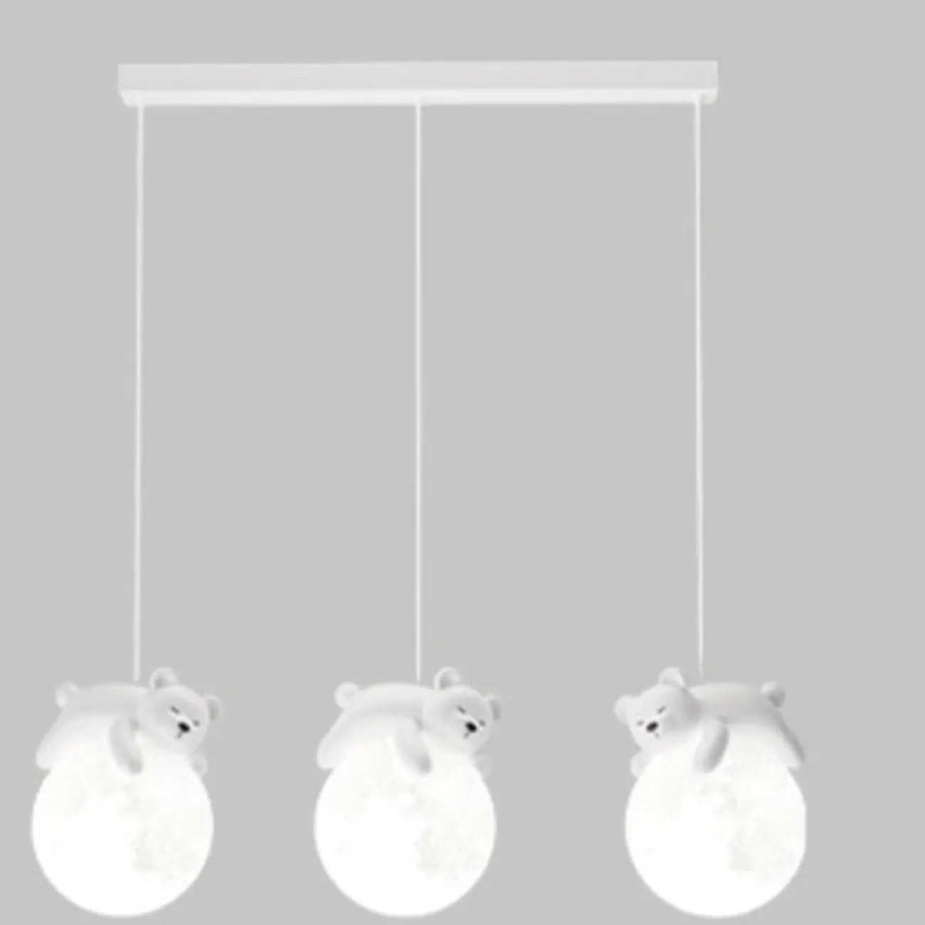 Kids Cute Bear-Moon LED Island Pendant Light