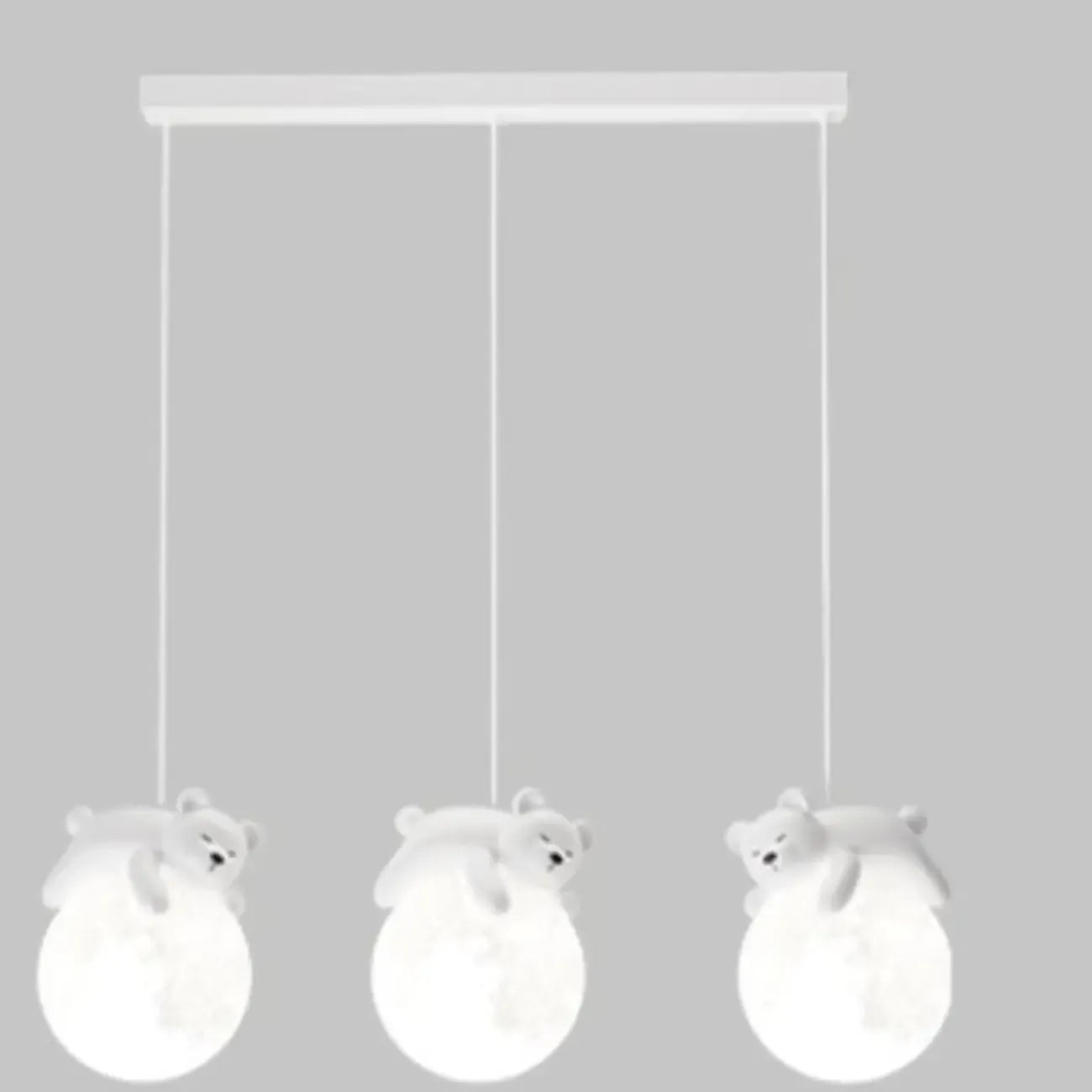 Kids Cute Bear-Moon LED Island Pendant Light