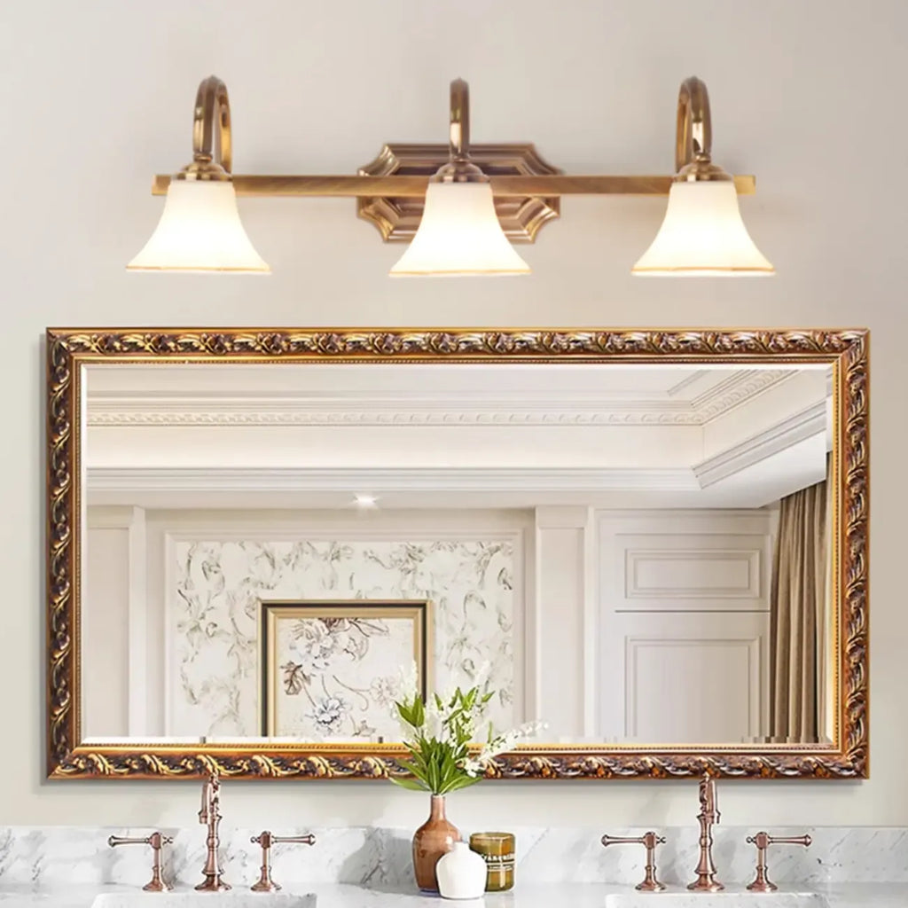 Modern Classic Gold Bell Glass Bathroom Vanity Light
