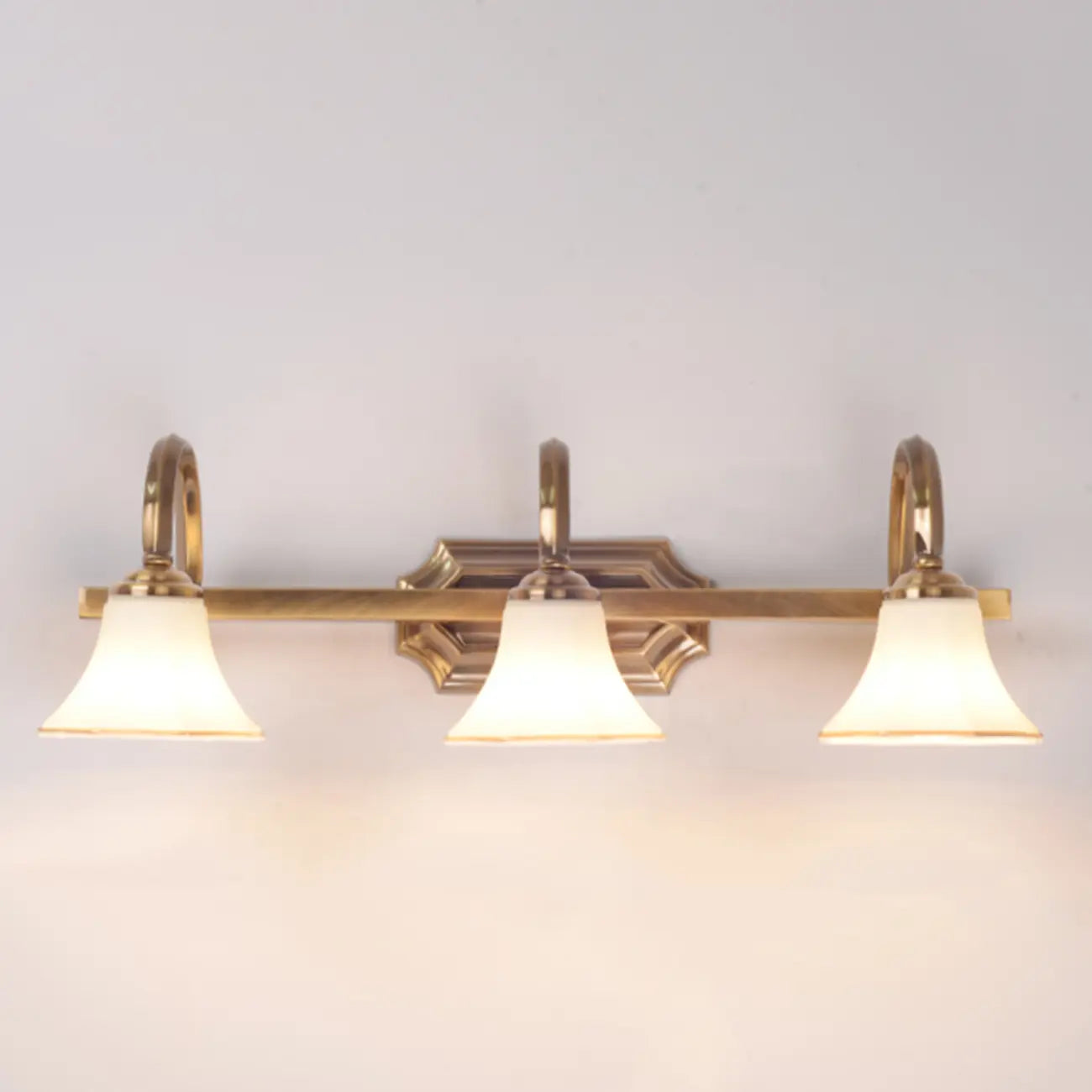 Modern Classic Gold Bell Glass Bathroom Vanity Light