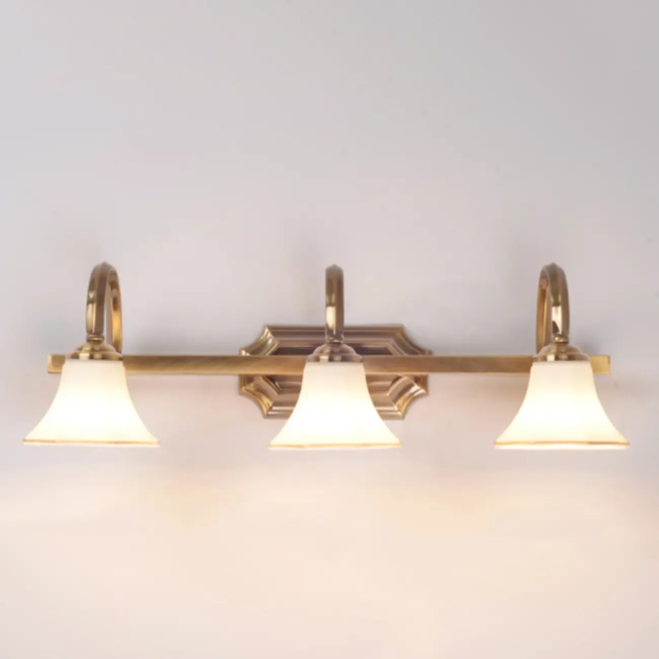 Modern Classic Gold Bell Glass Bathroom Vanity Light