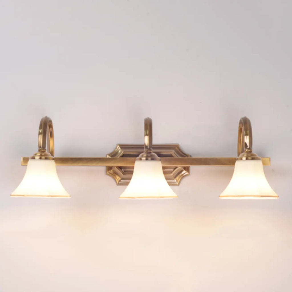 Modern Classic Gold Bell Glass Bathroom Vanity Light